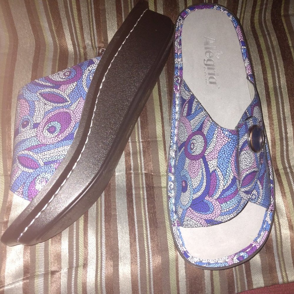❤️New ALEGRIA Op Art Sandals Shoes 38 8